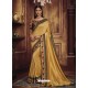 Beige Heavy Silk Party Wear Designer Saree