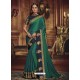 Teal Heavy Silk Party Wear Designer Saree