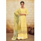 Yellow Faux Georgette Latest Palazzo Suit