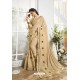 Light Beige Embroidered Designer Party Wear Saree