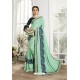 Sea Green Embroidered Designer Party Wear Saree