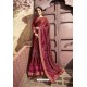 Maroon Party Wear Embroidered Saree