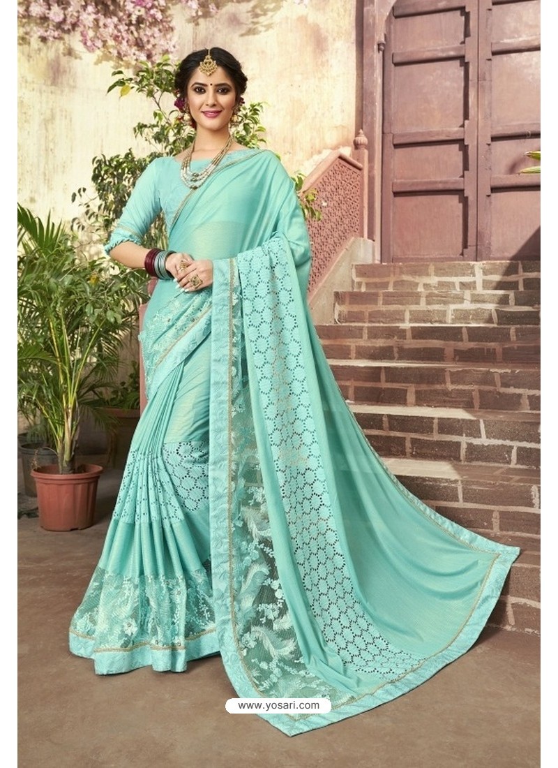 party wear embroidery saree