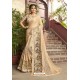 Golden Party Wear Embroidered Saree