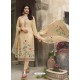 Light Beige Royal Crepe Embroidered Straight Suit