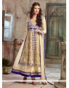 Off White And Cream Georgette Anarkali Suits