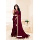 Maroon Global Fabric Party Wear Saree