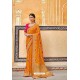 Mustard Banarasi Silk Heavy Embroidered Designer Saree