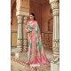 Multi Colour Banarasi Silk Heavy Embroidered Designer Saree