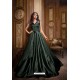 Beautiful Dark Green Designer Party Wear Net Gown