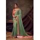 Green Poly Silk Embroidered Designer Saree