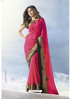 Rani Satin Silk Designer Saree