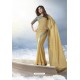 Yellow Satin Silk Designer Saree