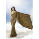 Marigold Satin Silk Designer Saree