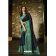 Navy Blue Vichitra Silk Border Work Designer Saree