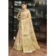 Lovely Golden Art Silk Designer Digital Printed Saree