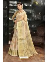 Lovely Golden Art Silk Designer Digital Printed Saree