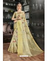 Flawless Golden Art Silk Designer Digital Printed Saree