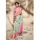 Sea Green Art Silk Designer Digital Printed Saree