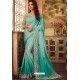 Firozi Nightingle Silk Designer Part Wear Saree