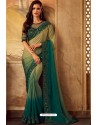 Multi Colour Nightingle Silk Designer Part Wear Saree