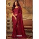 Red Sabya Silk Designer Part Wear Saree