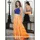 Sonorous Embroidered Work Pure Georgette Orange Floor Length Gown