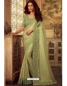 Green Rich Look Silk Designer Part Wear Saree