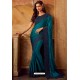 Teal Blue Sabya Silk Designer Part Wear Saree
