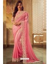 Light Pink Masaba Silk Designer Part Wear Saree