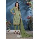 Green Cotton Lawn Printed Straight Suit