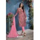 Light Pink Cotton Lawn Printed Straight Suit