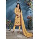 Yellow Cotton Lawn Printed Straight Suit