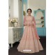 Pink Faux Georgette Sequins Worked Anarkali Suit