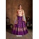 Purple Raw Silk Embroidered Designer Lehenga Choli