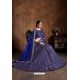 Royal Blue Raw Silk Embroidered Designer Lehenga Choli