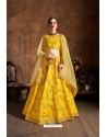 Yellow Mulberry Silk Sequins Embroidered Designer Lehenga Choli