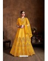 Yellow Raw Silk Sequins Embroidered Designer Lehenga Choli