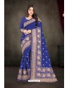 Violet Zoya Silk Zari Embroidered Saree