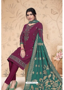 Buy Maroon Pure Cotton Zari Worked Straight Suit | Straight Salwar Suits