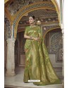 Green Meenakari Weaving Silk Designer Saree