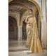 Golden Meenakari Weaving Silk Designer Saree
