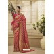 Red Weaving Silk Jacquard Work Designer Saree