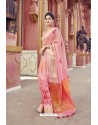 Pretty Pink Cotton Printed Saree