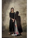Black Georgette Moti Worked And Embroidered Straight Suit