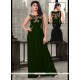 Lustrous Lycra Green Floor Length Gown