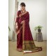 Maroon Art Silk Stone Worked Saree