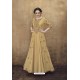 Beige Rayon Heavy Embroidered Gown