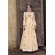 Cream Rayon Heavy Embroidered Gown