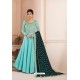 Sky Blue Tusaar Silk Embroidered Anarkali Suits